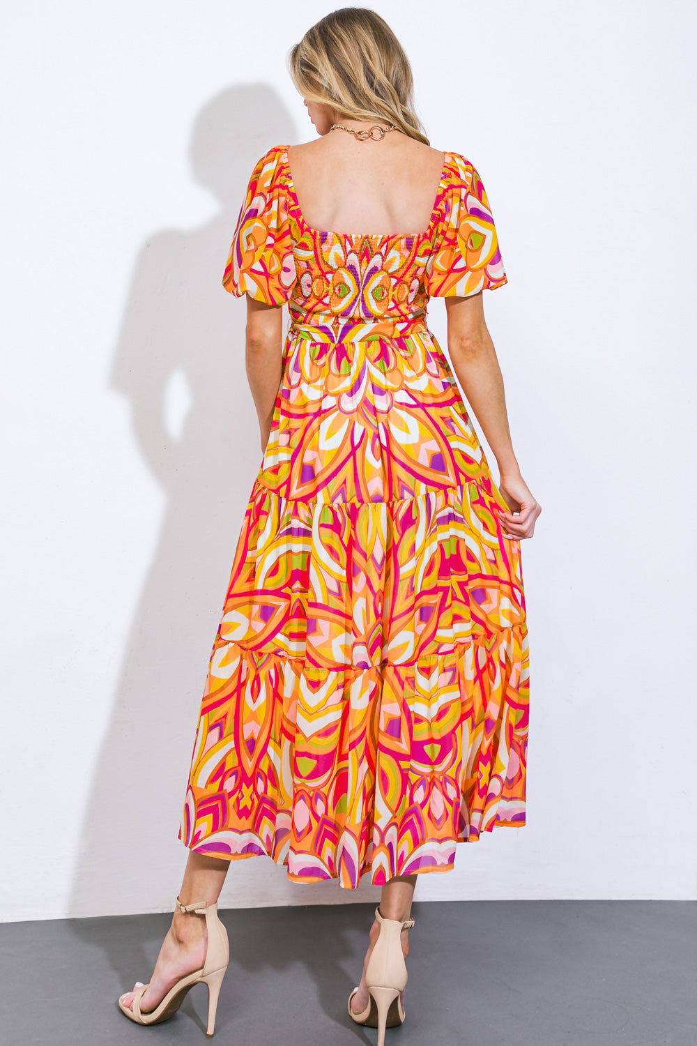 IT'S YOUR PLACE WOVEN MIDI DRESS Flying Tomato